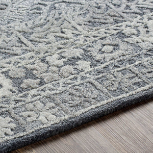 Surya Vancouver Handmade 2' X 3' Rug - Timeless Elegance With Soft Wool & Viscose, Medium Pile Comfort Light Slate Wool,Viscose Vcr2305-23