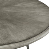 Homelegance By Top-Line Clementine Round Iron and Grey Finish Counter Height Dining Table Grey Veneer