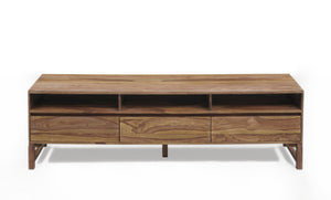 Porter Designs Porter Urban Solid Sheesham Wood Tv Stand - Modern Design, Sustainable, Natural Finish For Home Elegance Brown Wood 06-117-03-1436