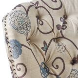 Christopher Knight Home® - Noble House - Tafton White And Blue Floral Fabric Club Chair