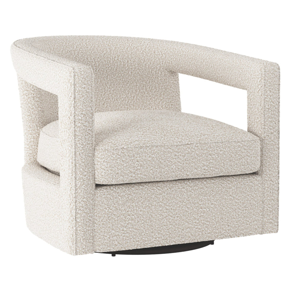 Bernhardt Bernhardt Alana Swivel Chair With Sculptural Silhouette, Plush Spring-Down Cushion, 360° Swivel Base And Tailored Welt Trim — Modern Comfort For Living Rooms And Lounges N118SXA