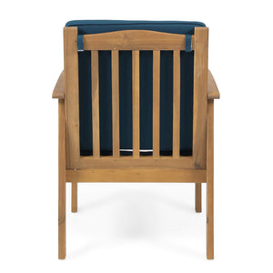English Elm Casa Acacia Slatted Outdoor Club Chairs Set of 2 with Gray Finish Coastal Patio Seating 63513.00DT
