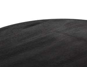 Porter Designs Porter Coburg Modern Solid Wood Dining Table With Unique Fluted Base, Sleek Black Oval Top Black Wood 07-108-01d-6889-kit