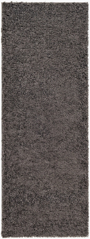 Livabliss Verde Plush Polyester Runner Rug for Hallways Entryways and Bedside Modern Decor Black 2'7" x 7'3" VDE2303-2773
