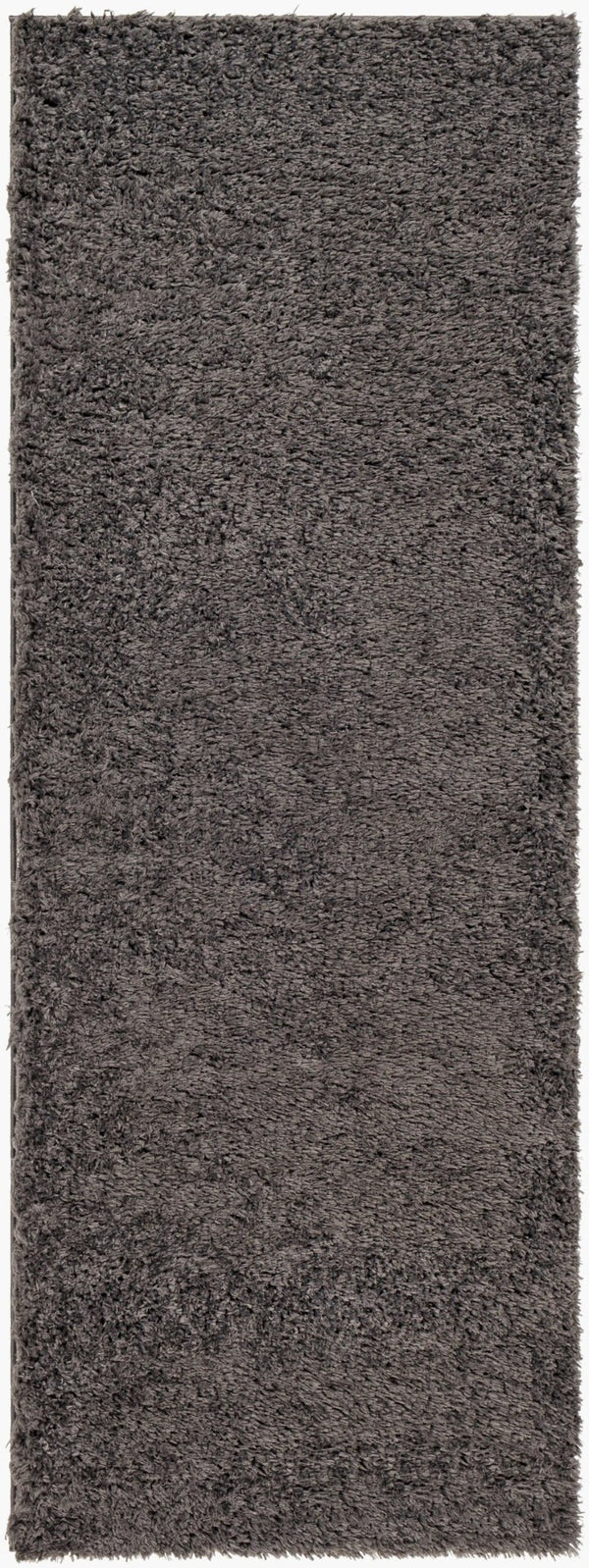 Livabliss Verde Plush Polyester Runner Rug for Hallways Entryways and Bedside Modern Decor Black 2'7" x 7'3" VDE2303-2773