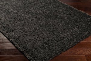 Livabliss Verde Plush Polyester Runner Rug for Hallways Entryways and Bedside Modern Decor Black 9'2" x 12' VDE2303-9212