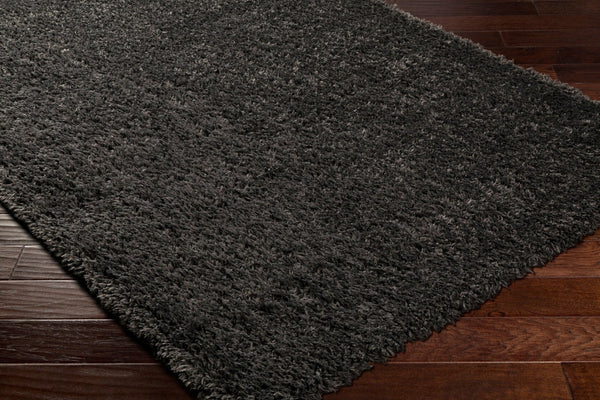 Livabliss Verde Plush Polyester Runner Rug for Hallways Entryways and Bedside Modern Decor Black 9'2" x 12' VDE2303-9212