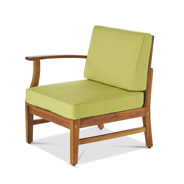 English Elm Perla Armless Accent Chair Tailored Low Profile Upholstered Seat for Living Room Green 58941.00LGRN