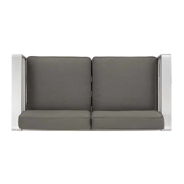 English Elm Christopher Knight Home® - CAPE Coral KD Loveseat with Aluminum Frame, Water-Resistant Cushions, 600lb Capacity, Compact khaki 56348.00