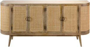 Avadi VDI-001 34"H x 69"W x 16"D Sideboard VDI-001  Top: Brown; Base: Brown Surya