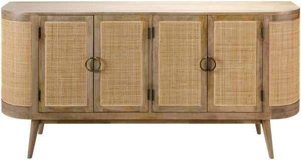 Avadi VDI-001 34"H x 69"W x 16"D Sideboard VDI-001  Top: Brown; Base: Brown Surya