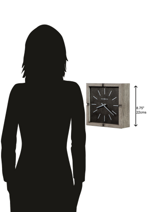 Hekman Furniture 635229 Fortin Accent Clock - Elegant Ash Veneered Mantel Design With Warm Gray Finish & Quartz Movement  Fortin Accent Clock 635229