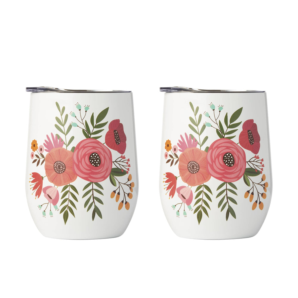 Lenox Cambridge Floral Wine Growler & Tumbler 3-Piece Set NO COLOR METAL E9191PCBWFDS