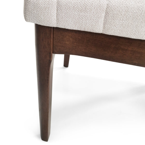 English Elm Upholstered Parsons Dining Chairs Set of 2 Channel Stitch Mid-century Walnut Frame 73471.00LBGE