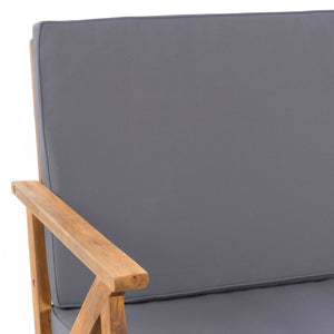 English Elm Panama Acacia Wood 4 Piece Outdoor Chat Set with Weather Resistant Cushions 59411.00