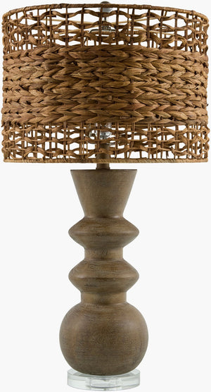 Livabliss Vedruna Resin Crystal Table Lamp with Linen Shade for Elegant Transitional Interiors VDR-004