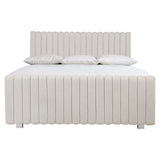 Silhouette Channel Upholstered California King Panel Bed
