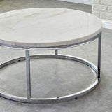 Steve Silver Echo White Marble Top Round EC100WC