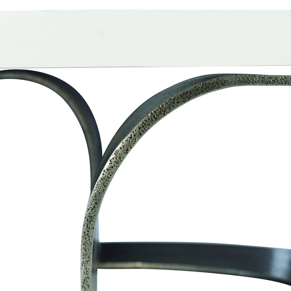 Bernhardt Bernhardt Antiqued Brass Footed Vanity Tray With Mirrored Surface And Intricate Fretwork Accent, 11.5" 301014