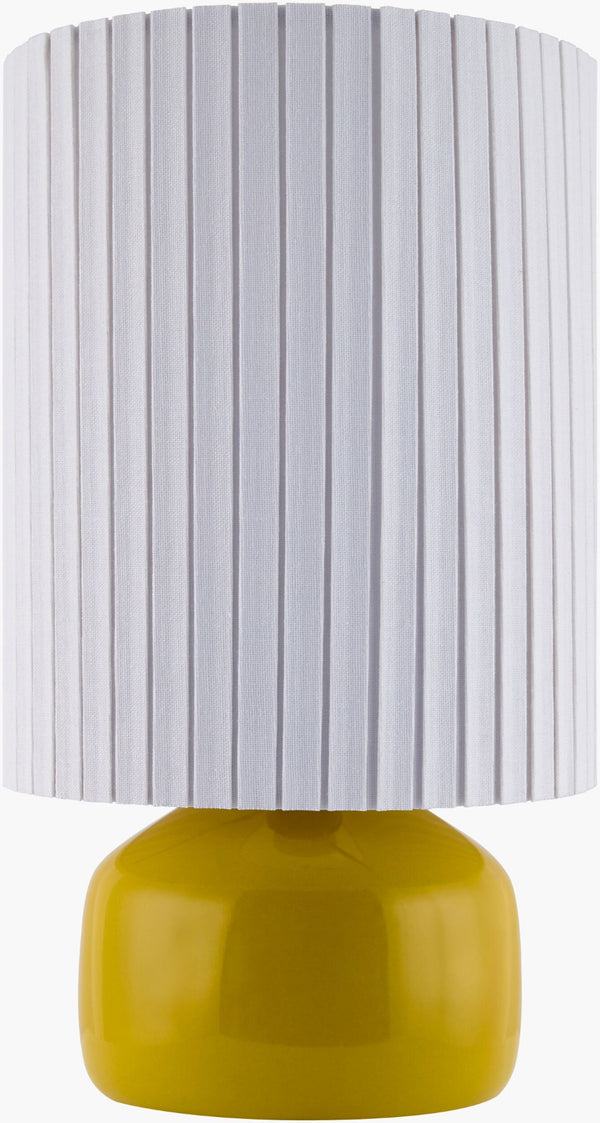 Livabliss Vadso Ceramic Table Lamp with Linen Shade Arts and Crafts Style Warm Accent Light VDS-001