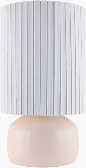 Livabliss Vadso Handcrafted Ceramic Accent Lamp with Linen Shade for Warm Ambient Bedroom Glow VDS-004