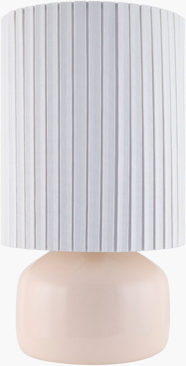 Livabliss Vadso Handcrafted Ceramic Accent Lamp with Linen Shade for Warm Ambient Bedroom Glow VDS-004