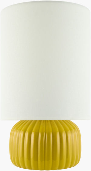 Livabliss Vadso Ceramic Table Lamp with Linen Shade Arts and Crafts Style Warm Ambient Glow VDS-007