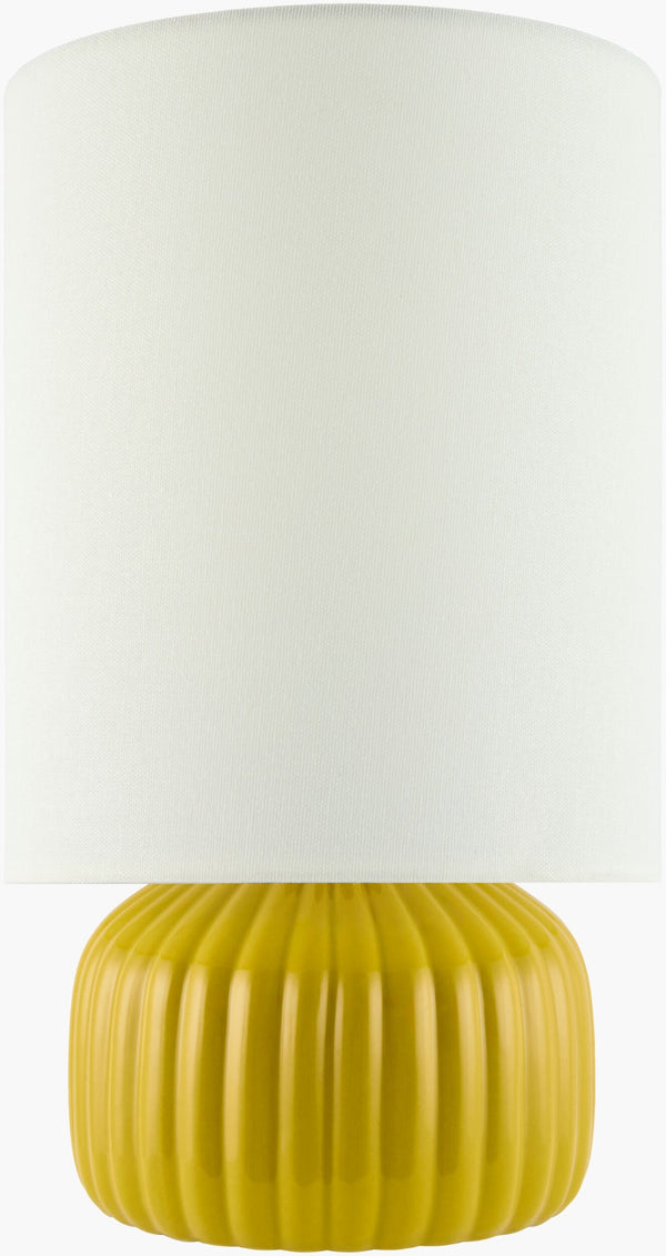 Livabliss Vadso Ceramic Table Lamp with Linen Shade Arts and Crafts Style Warm Ambient Glow VDS-007