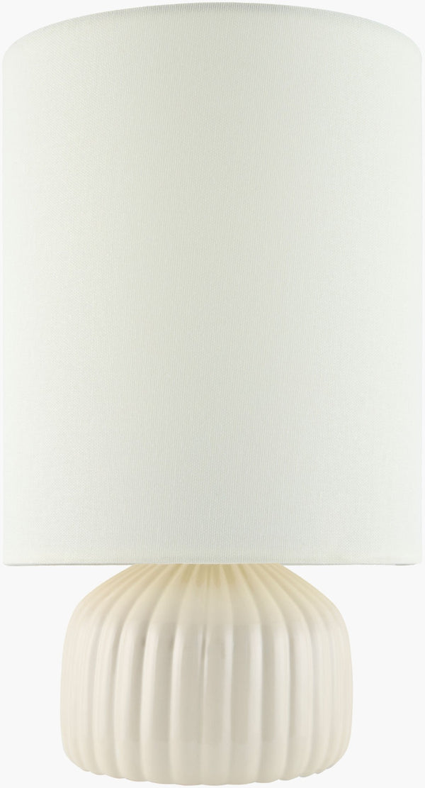 Livabliss Vadso Ceramic Table Lamp with Linen Shade Warm Ambient Glow for Bedside or Living Room VDS-012