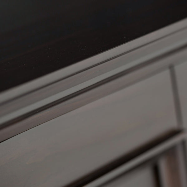 English Elm Amherst Low Storage Cabinet - Handcrafted Hickory Brown Accent For Versatile Home Organization B136P159431