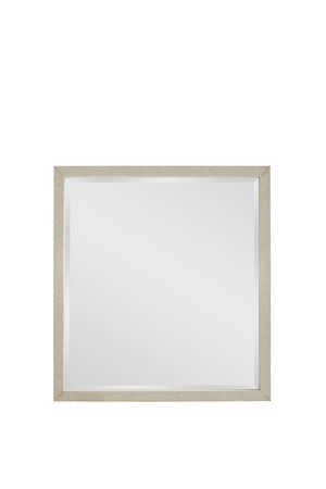 A.R.T. Furniture Cotiere Landscape Mirror - Contemporary Linen-wrapped Frame With Beveled Glass For Elegant Style Beige Material, Parawood Solids,Fabric,Glass 299120-2349
