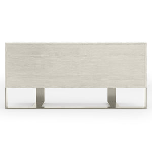 Bernhardt Bernhardt Tempo Buffet With Sandblasted Aluminum Overlays, Wire-Brushed Oak & Satin Nickel Base (68"W) 346134