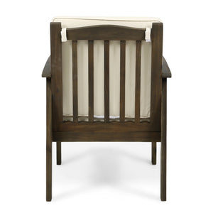 English Elm Casa Acacia Slatted Outdoor Club Chairs Set of 2 with Gray Finish Coastal Patio Seating 63513.00GRY