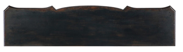 Hooker Furniture Charleston Black Cherry Five-Drawer Server With Carved Legs, Fretwork & Felt-Lined Silverware Tray (98) 6750-75907-97