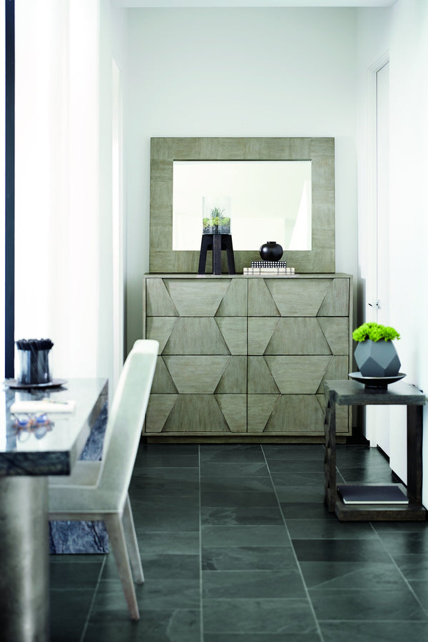 Bernhardt Bernhardt Sculptural Linea Desk With Black Forest Marble Top & Textured Graphite Pedestal, 72" K1100