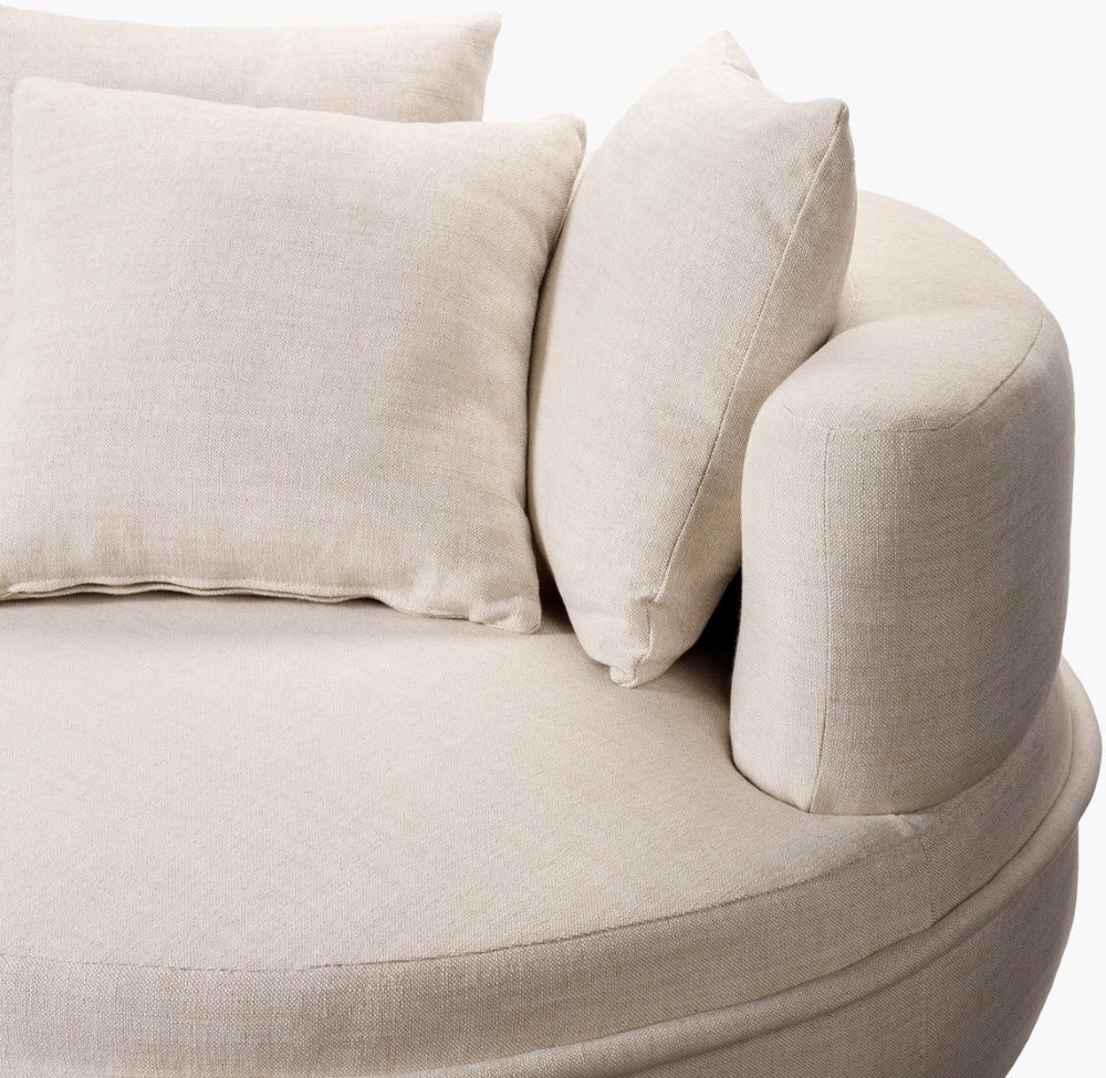 Surya Valence Modern 26"H Accent Chair - Stylish 52"W X 52"D With Durable Woven Fabric & Easy Care Design Upholstery, Oatmeal Polyester,Linen,Pine,Polyester,Polyfill,Foam Vec-001