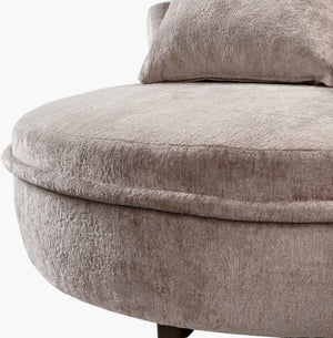 Surya Valence Modern 26"H Accent Chair - Stylish 52"W X 52"D With Durable Woven Fabric & Easy Care Design Upholstery, Light Gray Polyester,Pine,Polyester,Polyfill,Foam Vec-002