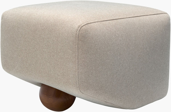 Surya Veda Square Upholstered Ottoman Polyester Footrest for Living Room Bedroom Office VEDA001-162121