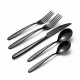 Lenox Oneida Storm Black 20 Piece Everyday Flatware Set, Service for 4 Metallic, BLACK METAL 894807