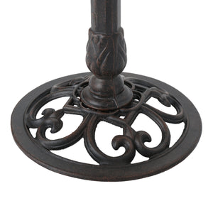 English Elm Christopher Knight Home® - e Elegant Lancaster Outdoor Aluminum & Iron Bird Bath Bronze — Durable Stable Base, Detailed Concave Bowl for Garden Charm and Wildlife Appeal 61696.00BZE