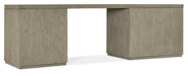 Hooker Furniture Linville 96" Desk With Weathered Mink Finish, Expansive Work Surface, Secure Locking Files And Modern Hardware Medium Wood 6150-10923-85