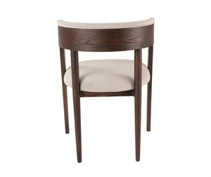 VIG Furniture Modrest Vegas - Modern Beige Velvet + Walnut Oak Dining Chair (Set of 2) VGME-VEGAS-DCHR