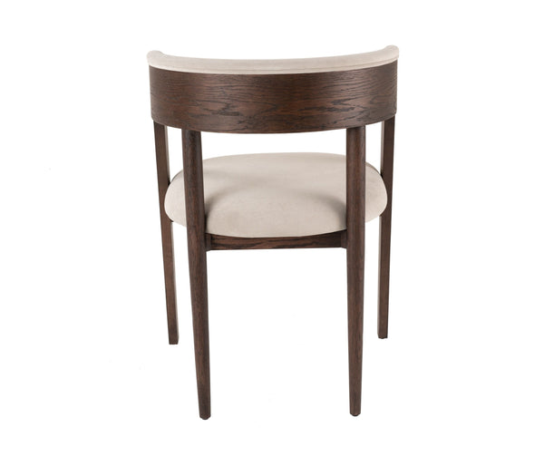 VIG Furniture Modrest Vegas - Modern Beige Velvet + Walnut Oak Dining Chair (Set of 2) VGME-VEGAS-DCHR