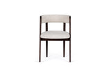 VIG Furniture Modrest Vegas  - Modern Cream Fabric + Walnut Oak Dining Chair (Set of 2) VGME-VEGAS-CRM-DC