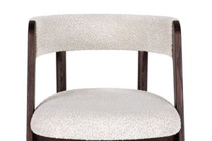 VIG Furniture Modrest Vegas  - Modern Cream Fabric + Walnut Oak Dining Chair (Set of 2) VGME-VEGAS-CRM-DC