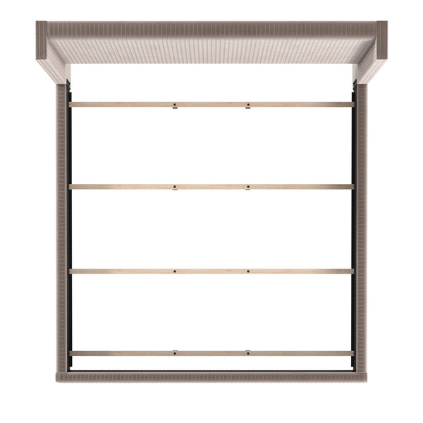 Homelegance By Top-Line Mylah Pleated Velvet Wingback Bed Taupe Velvet