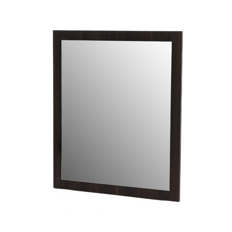 VIG Furniture Velondra Eucalypto Mirror — Solid Eucalyptus Frame, Industrial-Contemporary Rectilinear Glass Accent Piece VGACVELONDRA-BRN-MIR