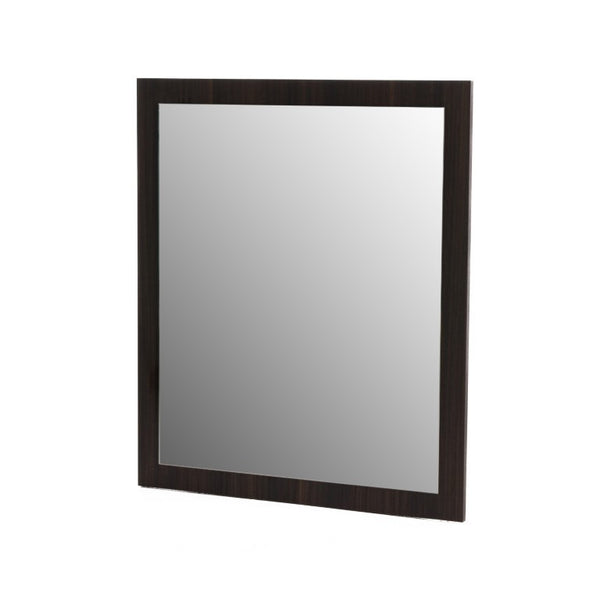 VIG Furniture Velondra Eucalypto Mirror — Solid Eucalyptus Frame, Industrial-Contemporary Rectilinear Glass Accent Piece VGACVELONDRA-BRN-MIR
