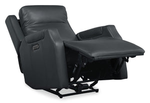 Hooker Furniture Nelson Zero Gravity Power Recliner In Salvo Denim Leather With Usb-C Charging & Adjustable Lumbar SS836-PHZL1-049