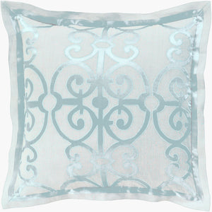 Surya Versaille Ver-6000 Sham - Timeless Elegance In Woven Polyester & Linen For Your Traditional Bedroom Pale Blue Linen,Polyester,Linen,Polyester Ver6000-es